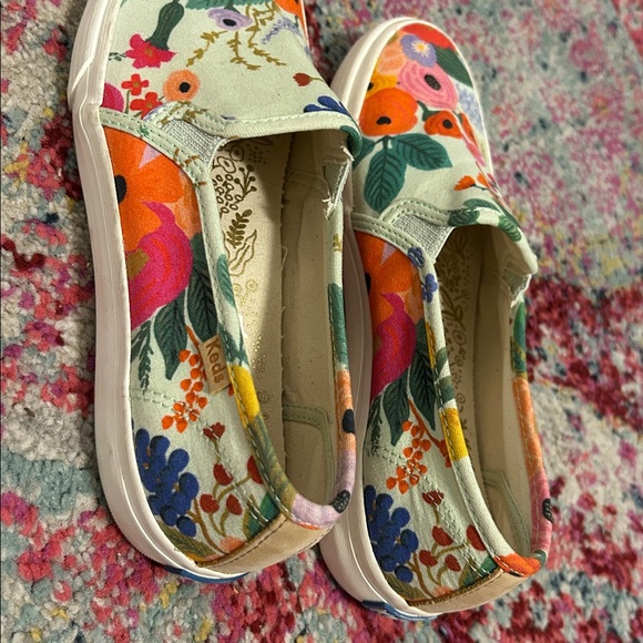 Keds Rifle Paper Co Floral Slip-On Canvas Shoes - Picture 5 of 9